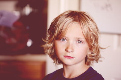 Portrait of serious young boy