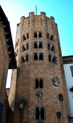 Low angle view of historical building against sky