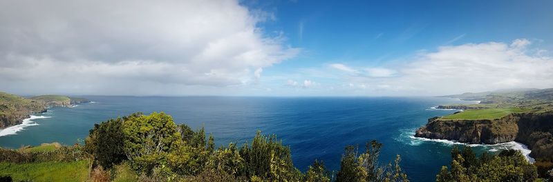 Panoramic view of sea against sky