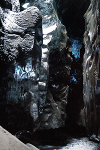 Close-up of rock formation in sea
