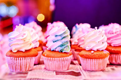 Close-up of cupcakes