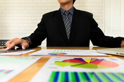 Man working on table