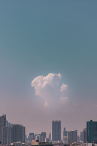 Buildings in city against sky