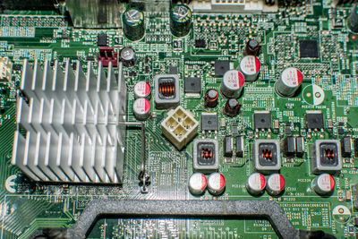 Close-up of computer electronics