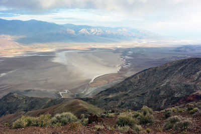 Dante's peak in death valley at sunrise