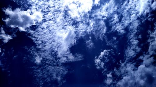 Low angle view of cloudy sky