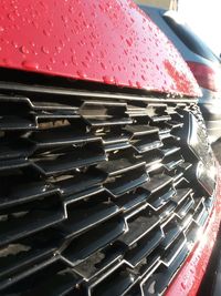 Close-up of car windshield