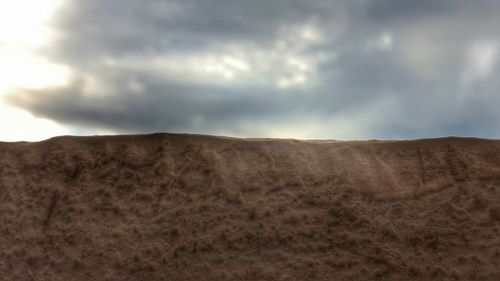 Scenic view of landscape against cloudy sky