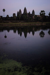 Reflection of built structure in water