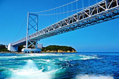 Low angle view of bridge over sea