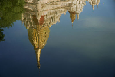 Reflection of sky in lake