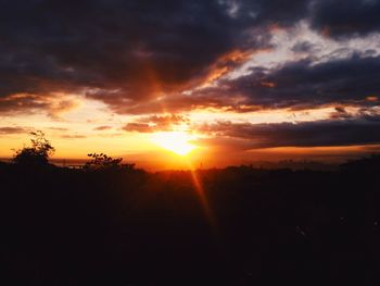 Sunset over landscape