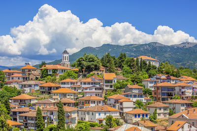 View on old town of ohrid in noth macedonia, balkans