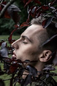 Close-up portrait of young woman