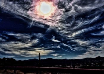 Clouds over landscape