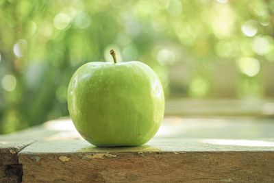 Close-up of apple on table