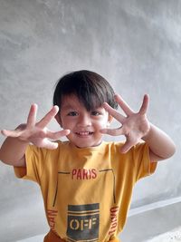 Portrait of boy smiling