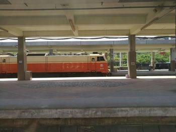 Train at railroad station