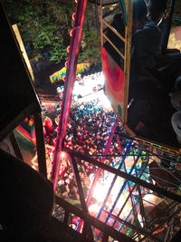 High angle view of amusement park ride