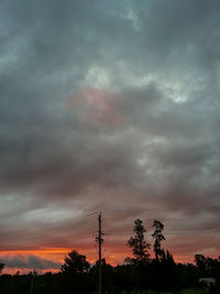 Low angle view of storm clouds