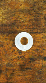 Directly above shot of coffee on table