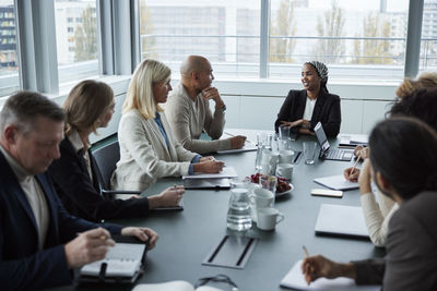 People during business meeting