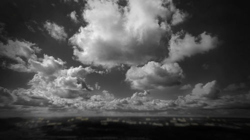 Low angle view of storm clouds in sky