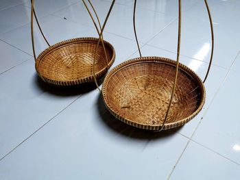 High angle view of chocolate on table