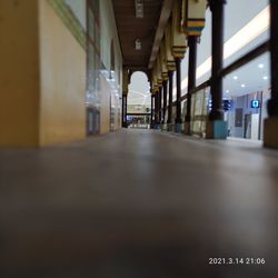 Empty corridor of building