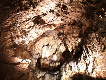 Low angle view of rock formation