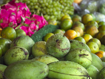 Close-up of fruits for sale at market stall