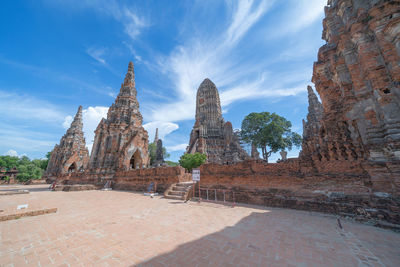 Old temple building against sky