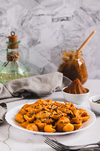 Close-up of food in plate