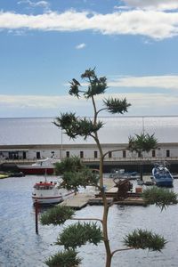 View of boats in sea