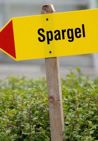 Close-up of yellow sign on wooden post