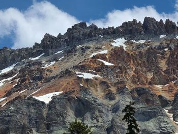 Scenic view of snowcapped mountains against sky - hope lake trail - colorado