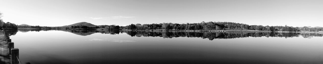 Panoramic view of lake against sky