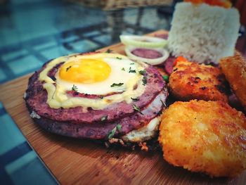 Close-up of served food