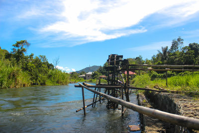 Scenic view of river against sky