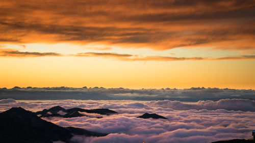 Scenic view of cloudscape during sunset