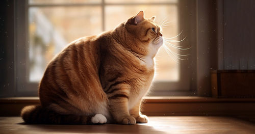 Close-up of a cat looking away