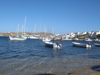 Boats in harbor