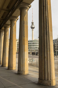 View of tv tower in berlin city 