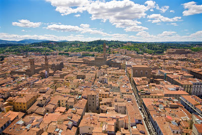 High angle view of cityscape