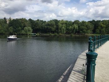 Scenic view of river against sky