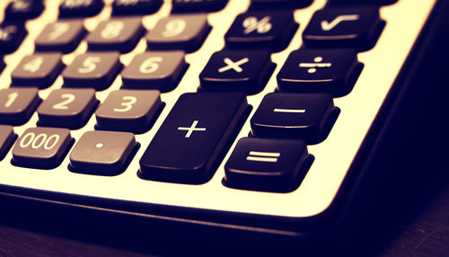 Close-up of computer keyboard