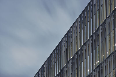 Low angle view of modern building against sky