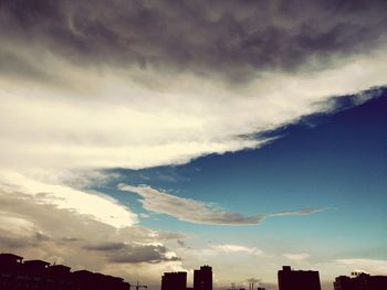 Low angle view of sky over city