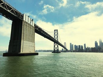 View of suspension bridge