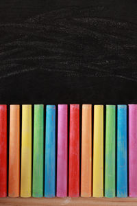 Close-up of colorful chalk